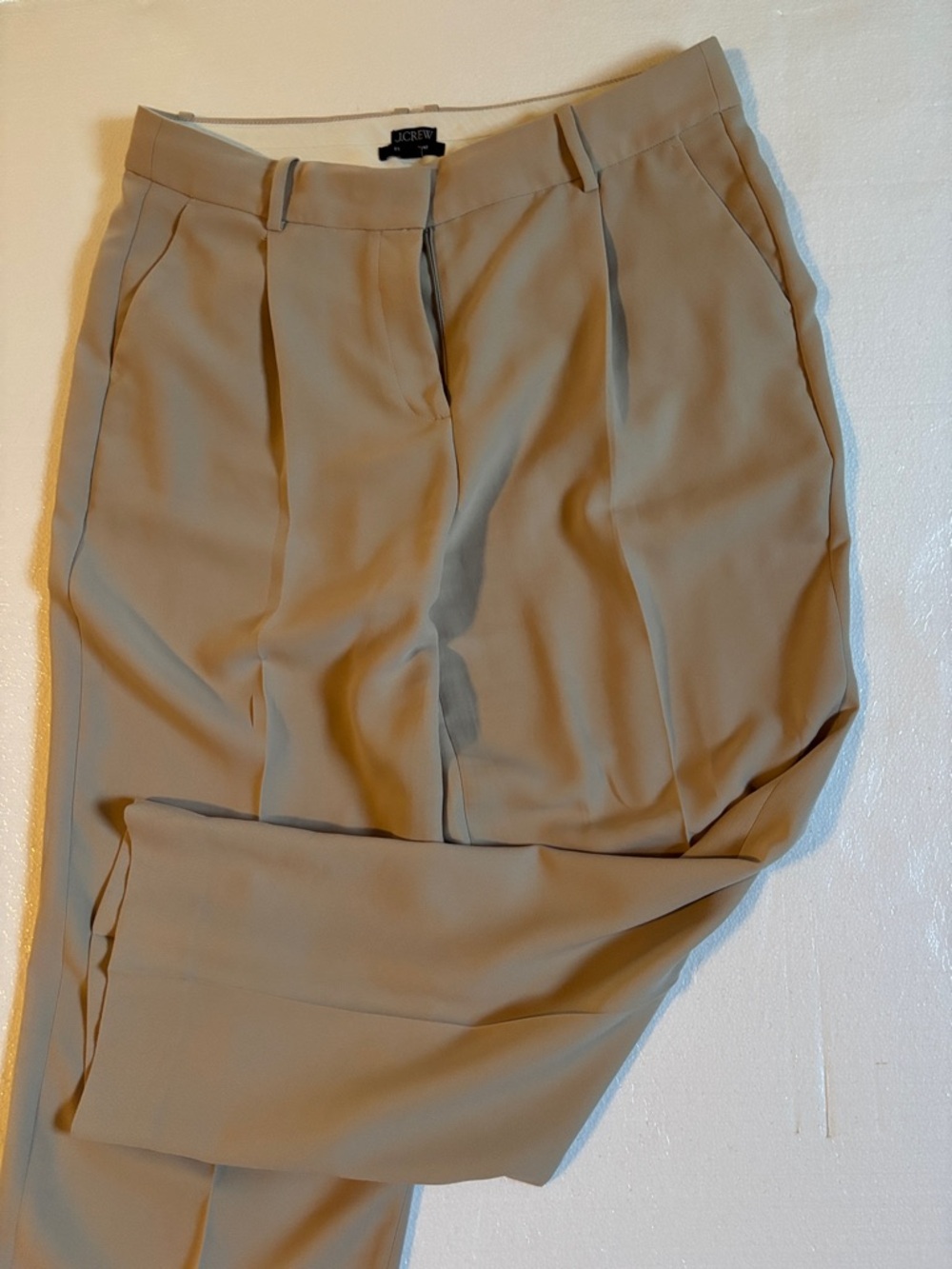 J. Crew Women's Tan Pleated Trousers